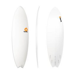 Surfboard TORQ Epoxy TET 6.6 MOD Fish  Weiss