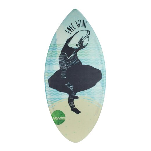 HW-Shapes Hybridskim FREE WILLY Skimboard READY TO GO