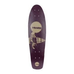 HW-Shapes MINI CRUISER Glasfaser Deck Burgundy Beige