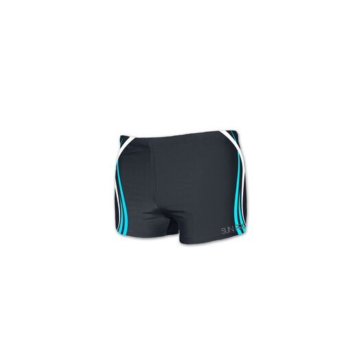 Sun Project Kids Swim BOXER Black / Blue Stripes