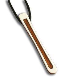 Silver+Surf Silber Schmuck Ski Gr M Single Wood