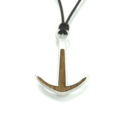 Silver+Surf Silber Schmuck Anker XL Wood Halsband