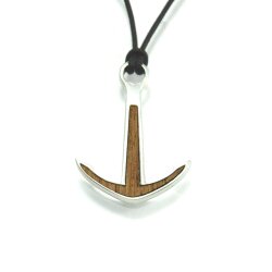 Silver+Surf Silber Schmuck Anker XL Wood Halsband