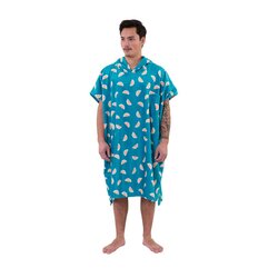 After Poncho Handtuchumkleide Watermelon Emerald Blue