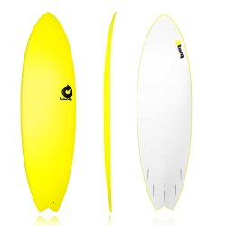 Surfboard TORQ Softboard 6.3 Fish Gr&uuml;n