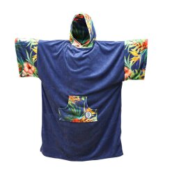 MADNESS Change Robe Poncho Unisize Navy-Flower
