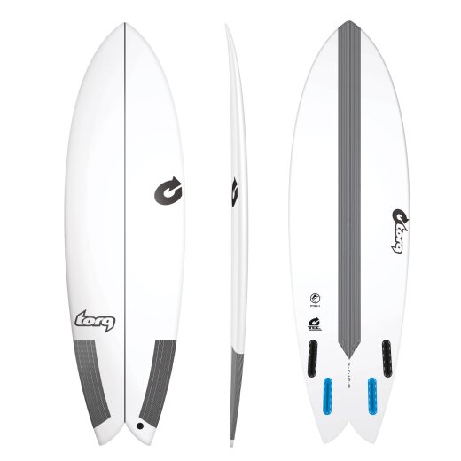 Surfboard TORQ Epoxy TEC Quad Twin Fish 6.6