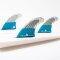 FCS 2 Performer PC Carbon Teal Tri Fins (XS)