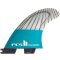 FCS 2 Performer PC Carbon Teal Tri Fins (M)
