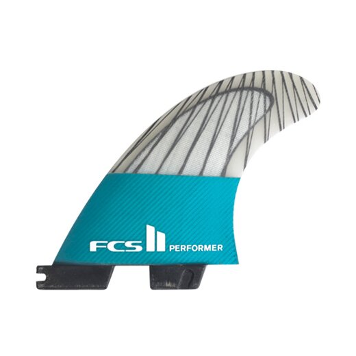 FCS 2 Performer PC Carbon Teal Tri Fins (L)