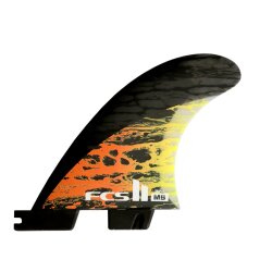 FCS 2 Shaper Series MB PC Carbon Tri Retail Fin Orange...