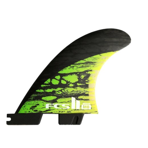 FCS 2 Shaper Series MB PC Carbon Tri Retail Fin Green Set (M)