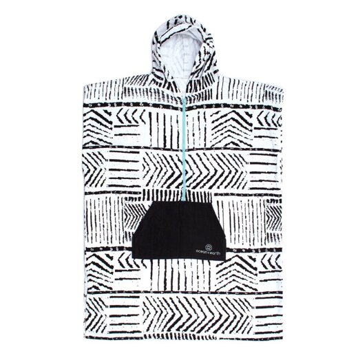 Ocean &amp; Earth Girls Zip Tie Hooded Poncho Aqua
