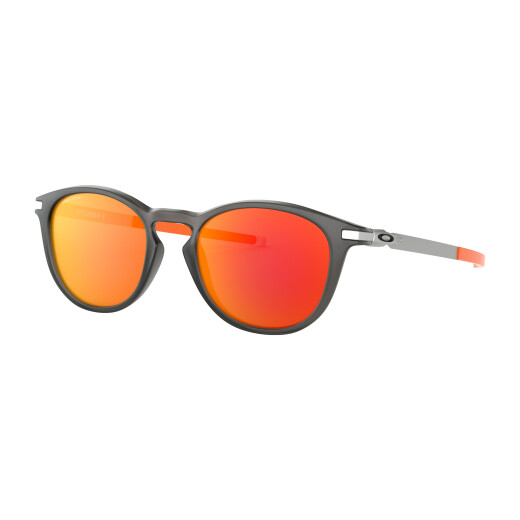 Oakley Pitchman Sonnenbrille Matte Grey Smoke Prizm Ruby