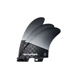 Shapers Fins Pivot Large Tri-Fin Set Black/Grey