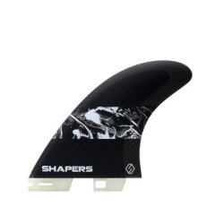 Shapers Fins Large CoreLite Tri-Fin Set Black/White