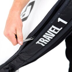 FCS Boardbag Travel 1 Funboard Black/Grey Surfboard Cover