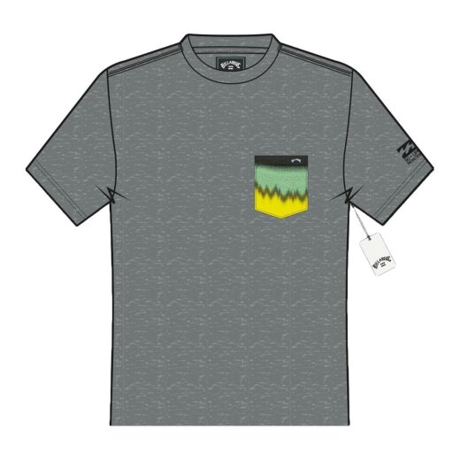 Billabong Lycra Team Pocket Boys Kids SS Grey Heather