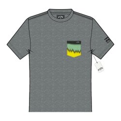Billabong Lycra Team Pocket Boys Kids SS Grey Heather