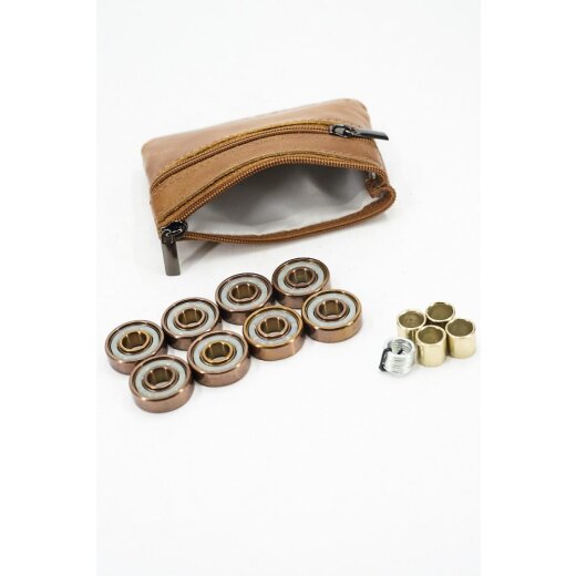 Blurs Kugellager Titanium Bearings Rose Gold mit Card Holder