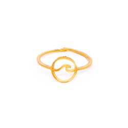 Vintageliebe Ring Welle/Kreis Gold
