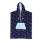 Ocean &amp; Earth Girls Zip Tie Hooded Poncho Navy White