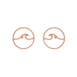 Vintageliebe Ohrstecker Kreis Welle 