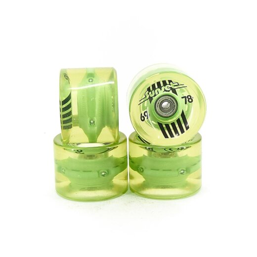 Sunset FLARE LED WHEELS (4er Set) 69mm/ 78a Green