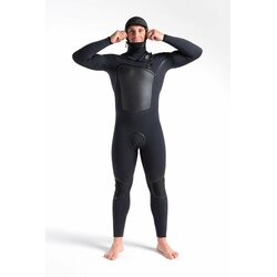 C-Skins Wired Hooded 5/4 Frontzip Neoprenanzug Black