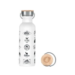 Picture Hampton Bottle Edelstah Trinkflasche White