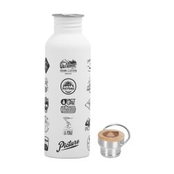 Picture Hampton Bottle Edelstah Trinkflasche White