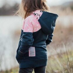 SchwerelosigKite Kids Zip Hood Sweat Wind Midnight Pink
