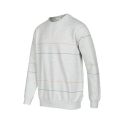 Cleptomanicx Crewneck Multi Stripe Light H. Gray Lemon...