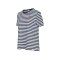 Cleptomanicx Womens Basic Tee Gull Stripe 2 Dark Navy
