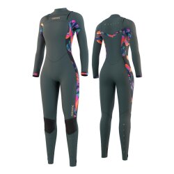 Mystic Dazzled Fullsuit 5/3mm Double Freezip Women Dark Leaf