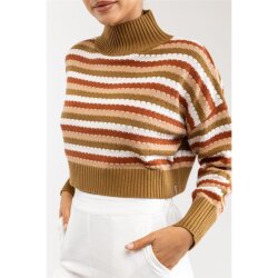 Rhythm Nakita High Neck Knit Retro Stripe