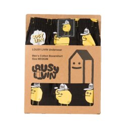 Lousy LivinTrunk Boxershorts Zitrone Black