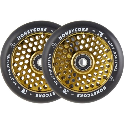 Root Honeycore 110mm Rolle Schwarz/Gold