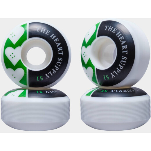 Heart Supply Squad Skateboard Rollen 4 Stk.51mm Gr&uuml;n