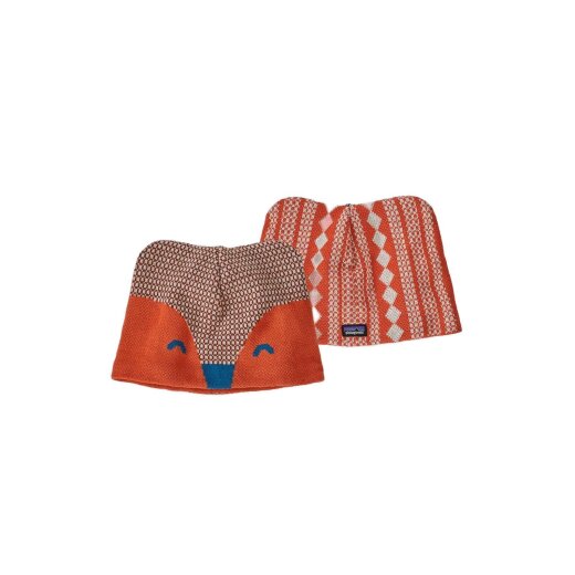 Patagonia Baby Animal Friends Beanie Fox Henna Brown