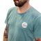 HW-SHAPES T-Shirt M&ouml;we Longboard Vintage Dyed Aged Teal Monstera 2021