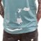 HW-SHAPES T-Shirt M&ouml;we Longboard Vintage Dyed Aged Teal Monstera 2021