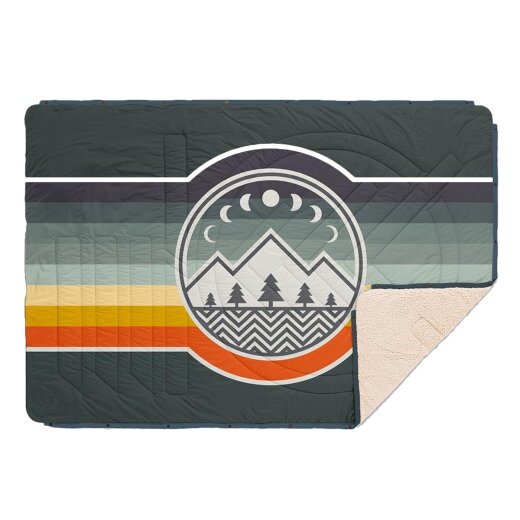 Voited Cloud Touch Pillow Blanket Camp Vibes Green Gabel