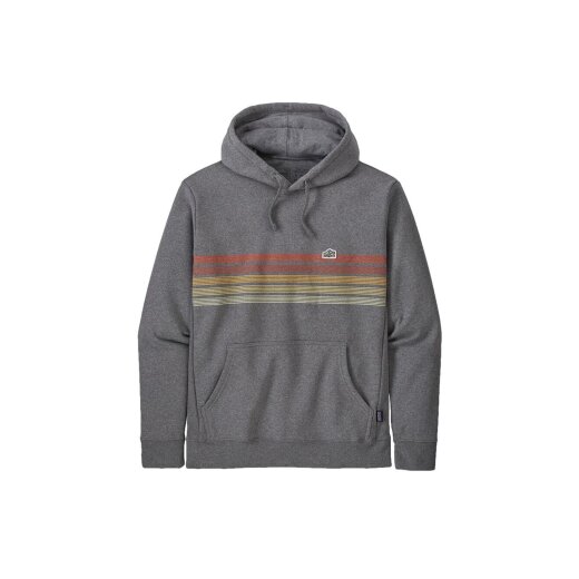 Patagonia Ms Line Logo Ridge Stripe Uprisal Hoody Gravel Heather