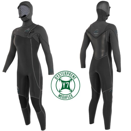 So&ouml;ruz Guru+ Hood Girl Oysterprene 6/5/4 FZ Frauen Neoprenanzug Black