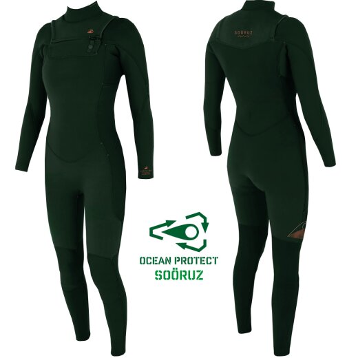So&ouml;ruz Fullsuit 5/4/3 FZ GREEN LINE BIOPRENE GIRL Green