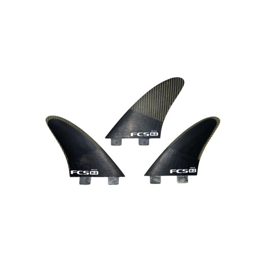 FCS  H-2  Glass Flex Tri Fin Set Black (M)