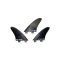 FCS  H-2  Glass Flex Tri Fin Set Black (M)