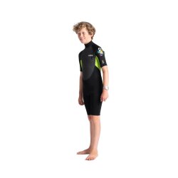 C-Skins Element 3/2 mm Junior Unisex Shorty Neoprenanzug Black Lime