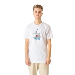 Cleptomanicx T-Shirt Basic Tee Fly Boat White